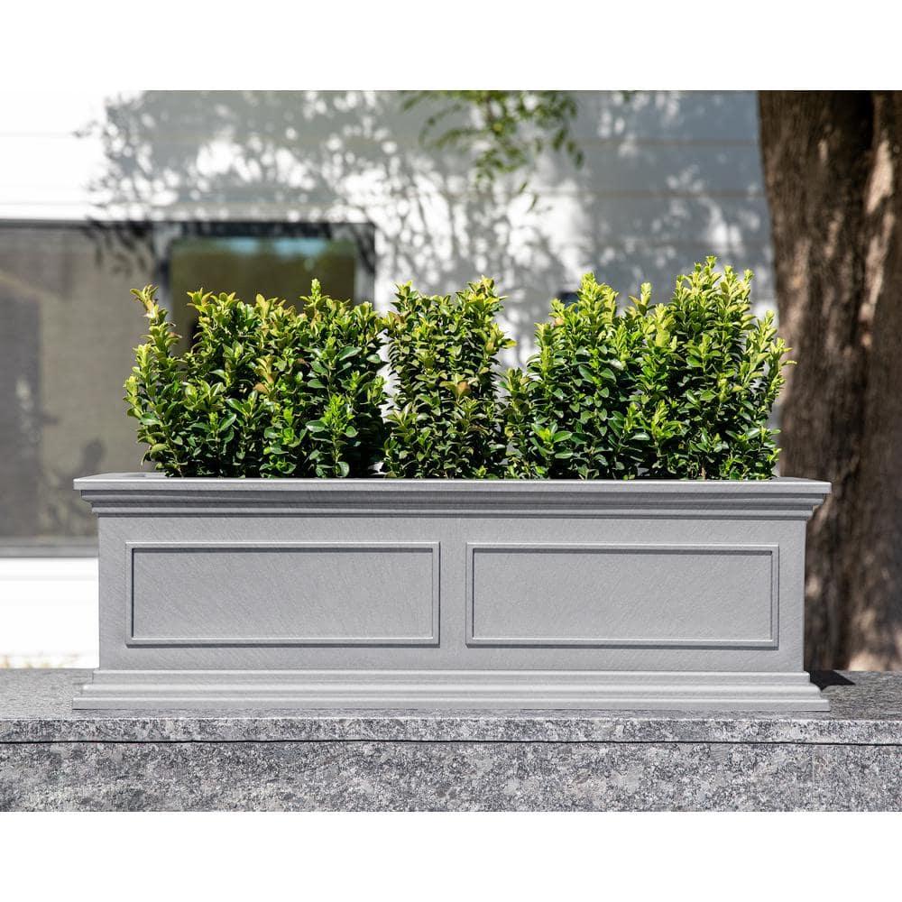 Veradek Brixton Window Box 36" Plastic Planter 2-Pack Gray