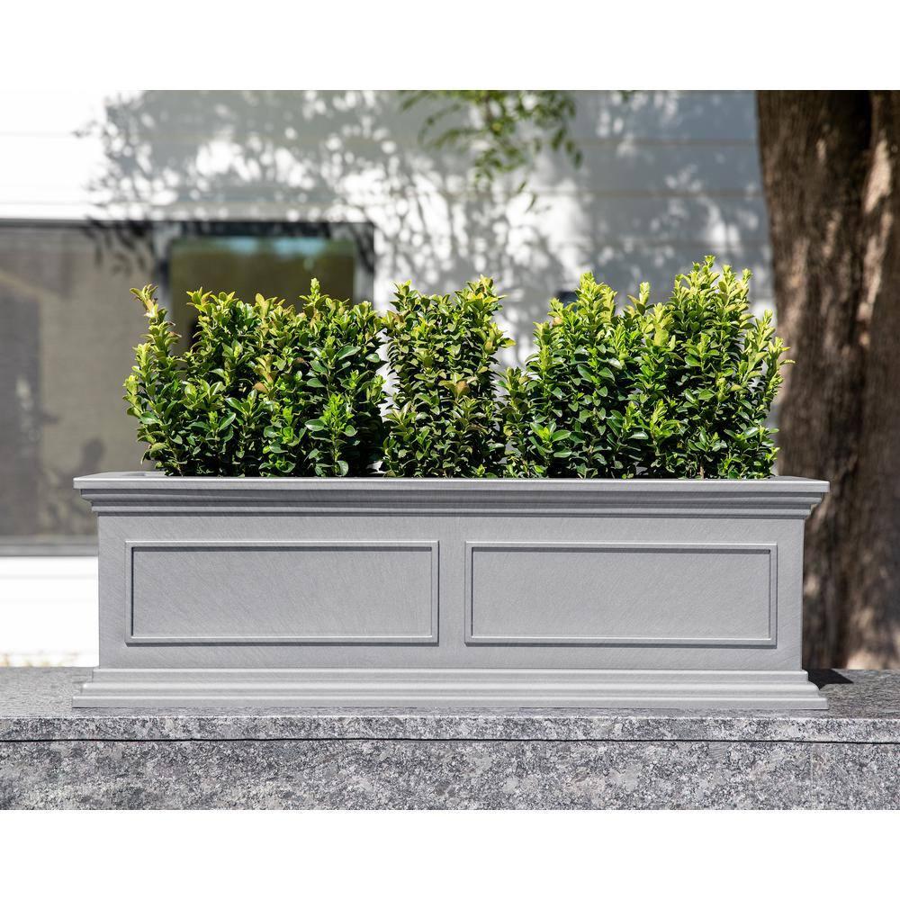Veradek Brixton Window Box 36" Plastic Planter - Gray