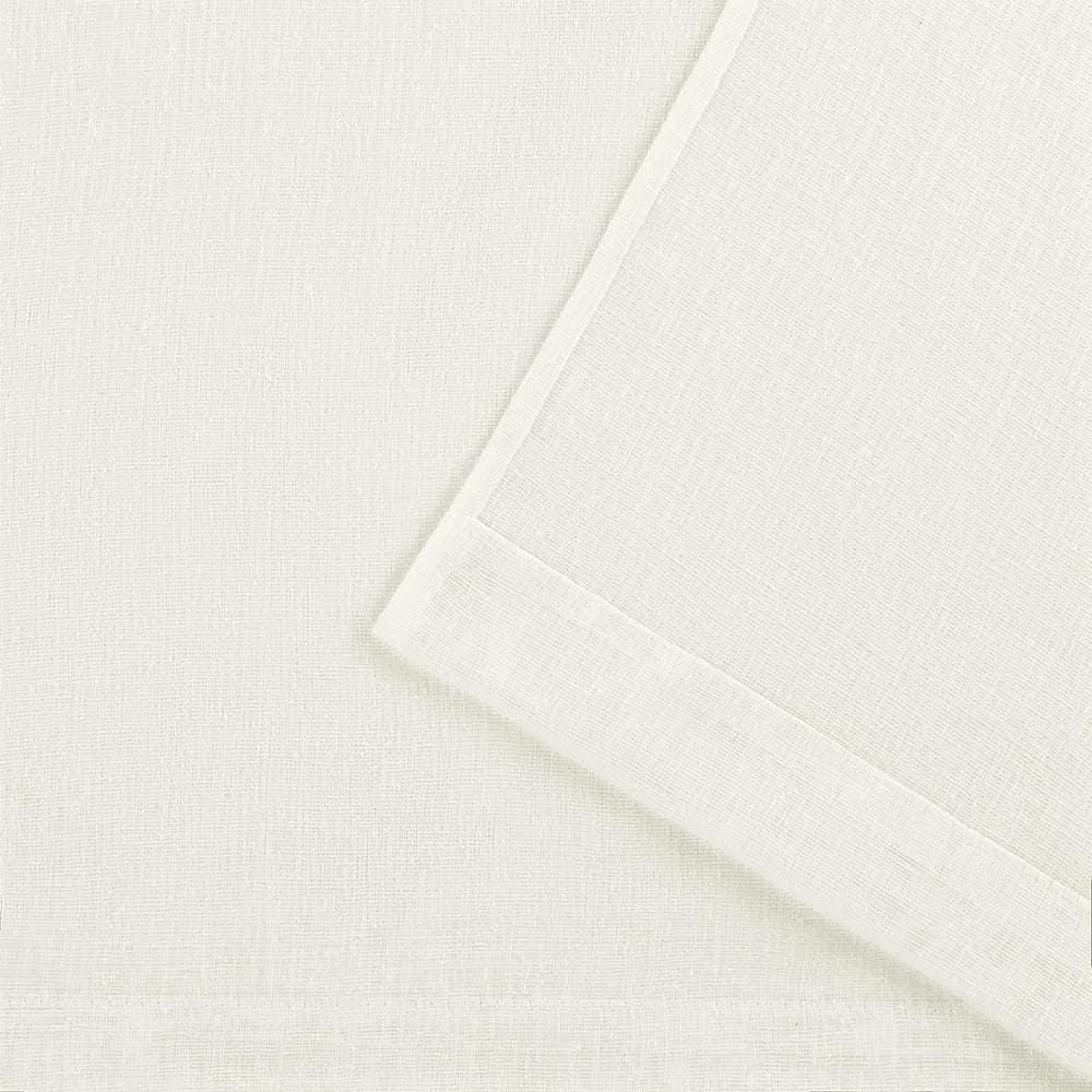 Set of 2 (96"x50") Belgian Pinch Pleats Sheer Window Curtain Panel Ivory - Exclusive Home