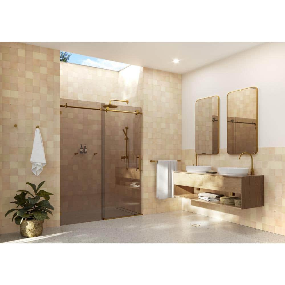Equinox 56 - 60 in. x 78 in. Fully Frameless Tinted Sliding Shower Door
