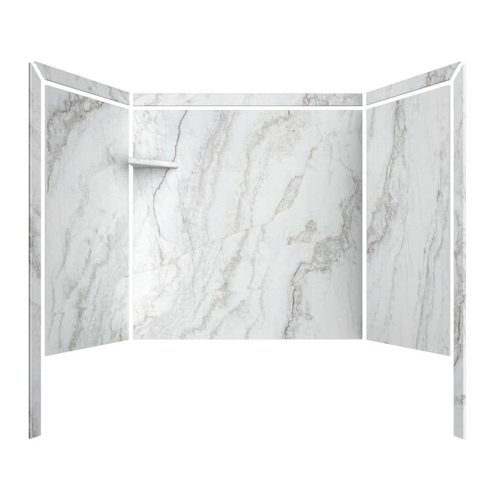 FlexStone Elite 60"W x 32"D x 60"H Alcove Bathtub Surround