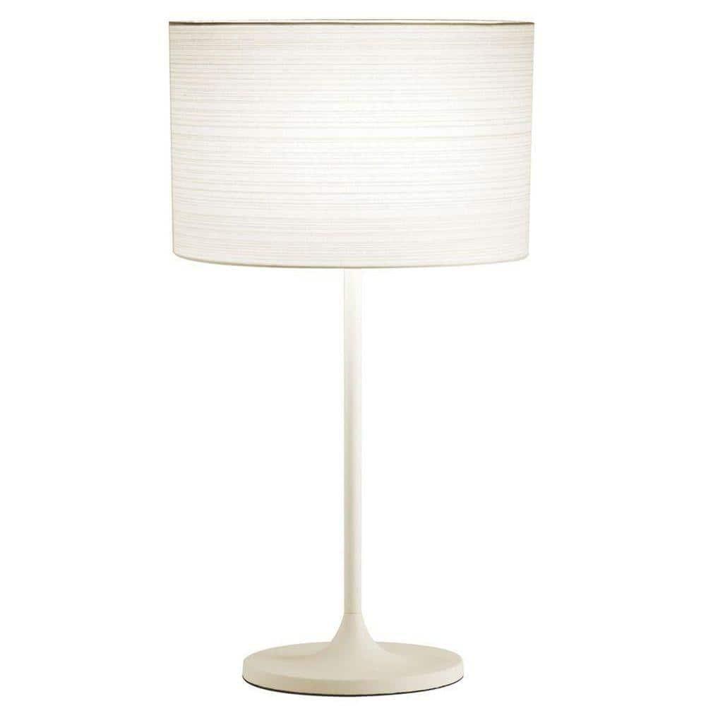 22.5" Oslo Collection Table Lamp White - Adesso: Scandinavian Design, Metal Base, Japanese Paper Shade