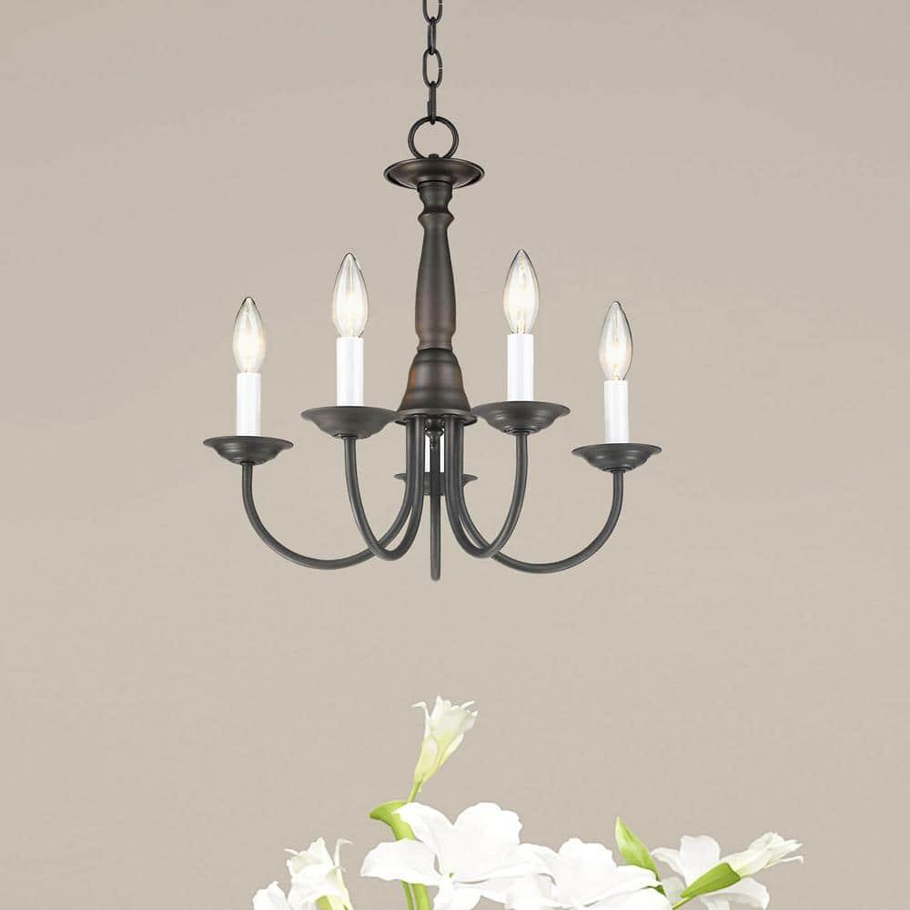Livex Lighting Home Basics 5 - Light Chandelier in  Bronze