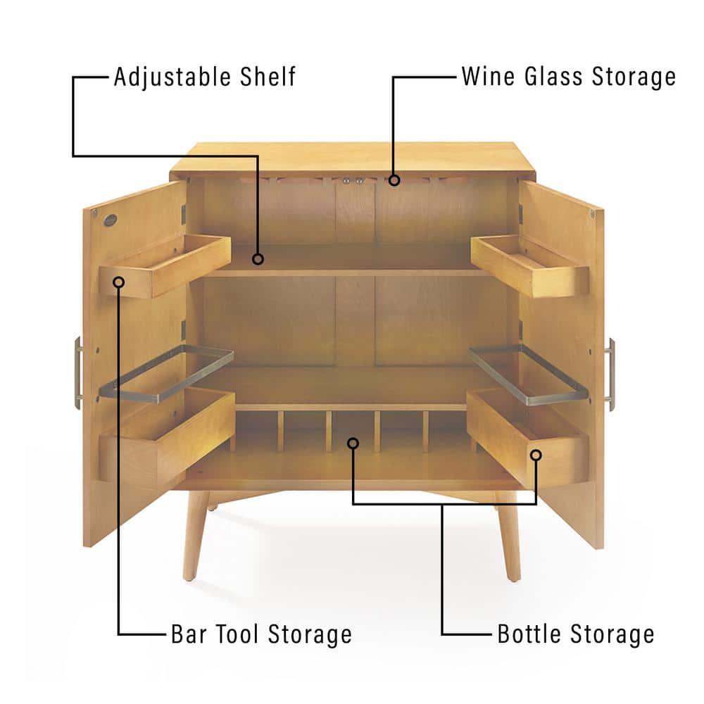 Landon Bar Cabinet Brown - Crosley