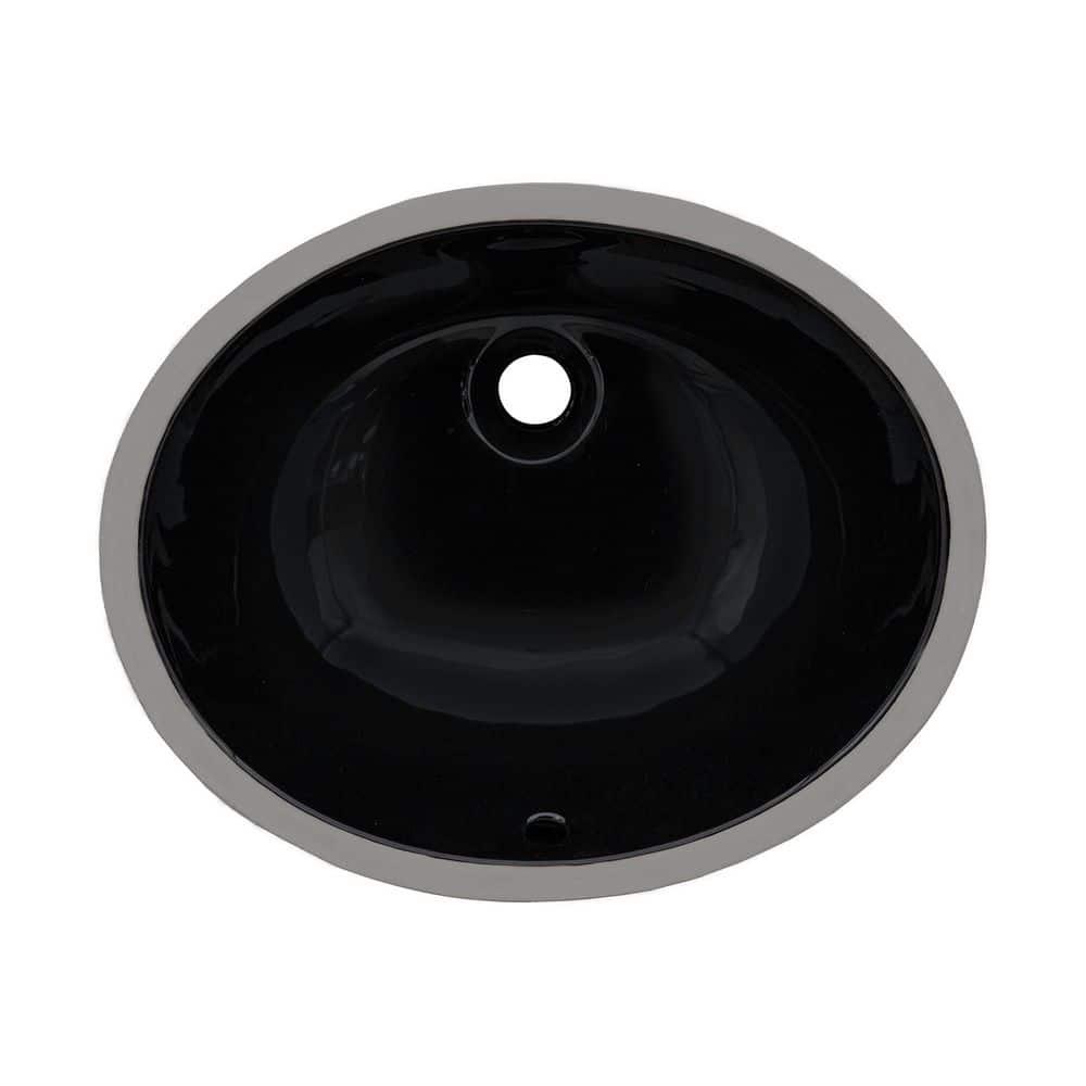 Ruvati 16 x 13 inch Undermount Bathroom Sink Oval Porcelain Ceramic with Overflow