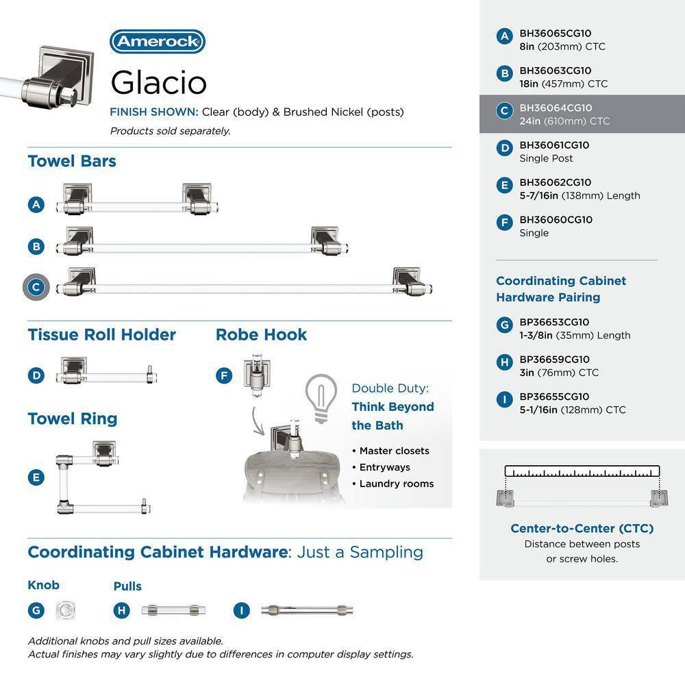 Glacio 26.25" Wall Mounted Towel Bar