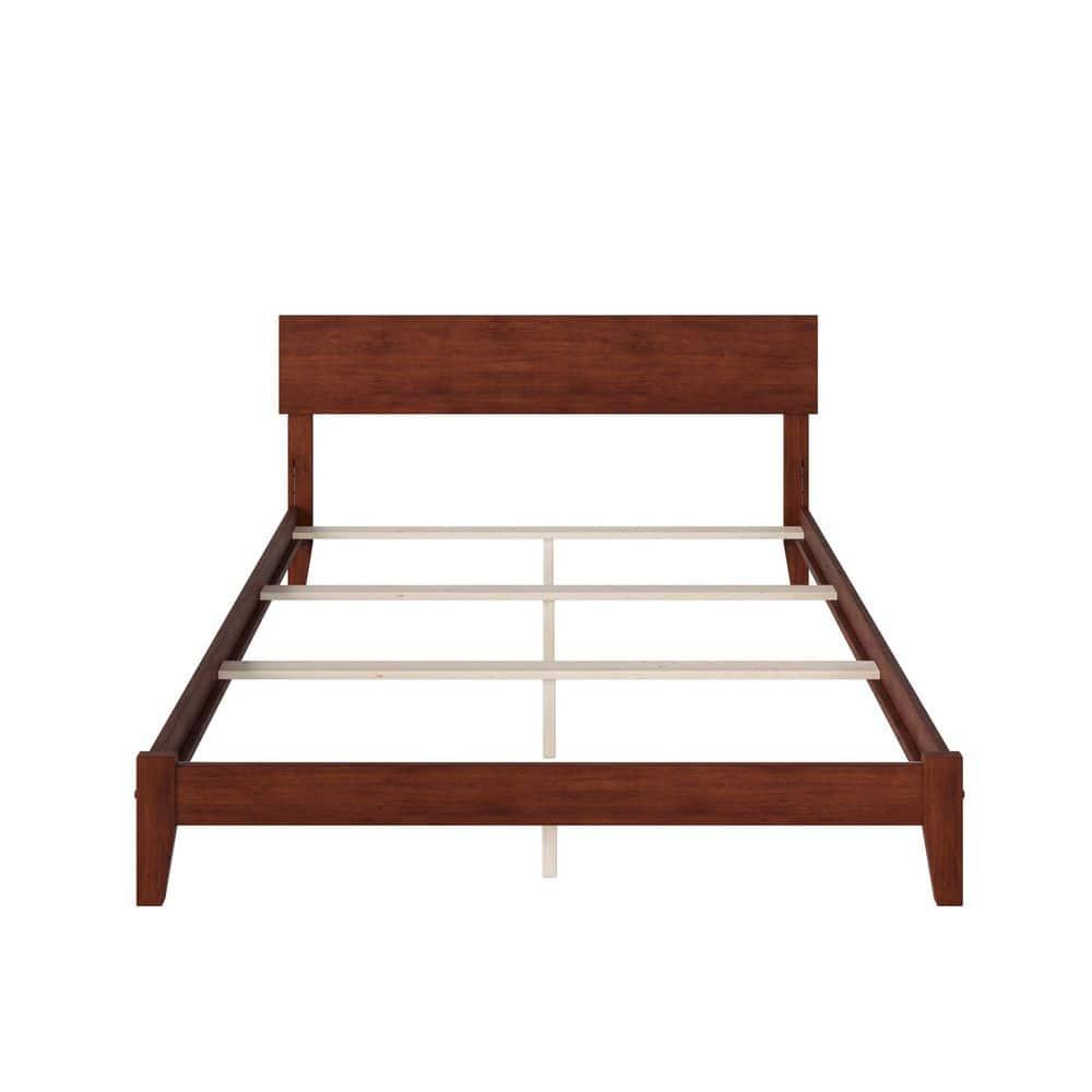AFI Furnishings Orlando King Traditional Bed with Open Footboard and Turbo Charger in Walnut