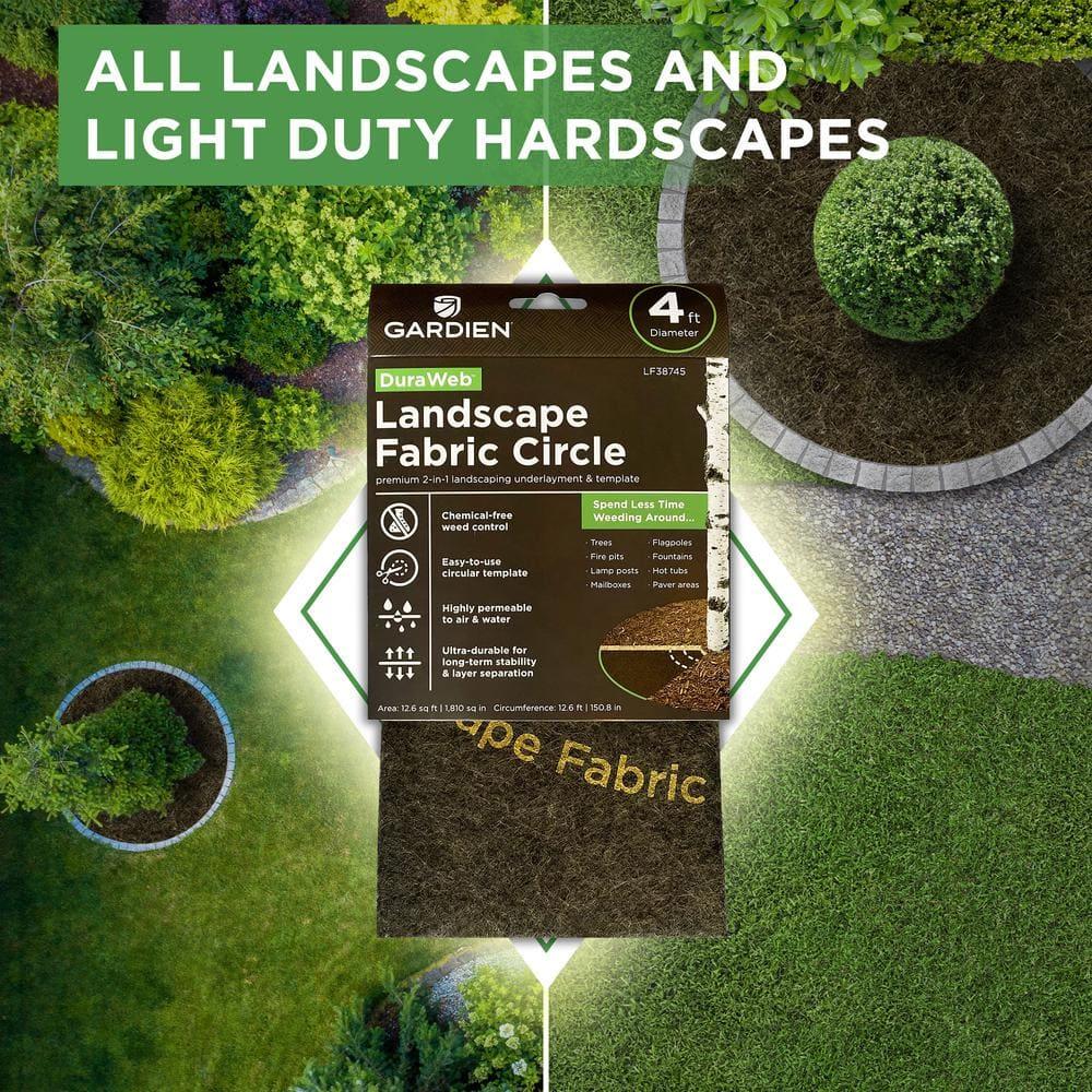 DuraWeb™ Ultimate Non-Woven Polypropylene 4ft. Weed Control, Landscape Fabric Circle