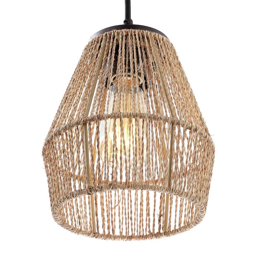 Jonathan Y Ibiza Island Seagrassmetal Bohemian Coastal Led Pendant