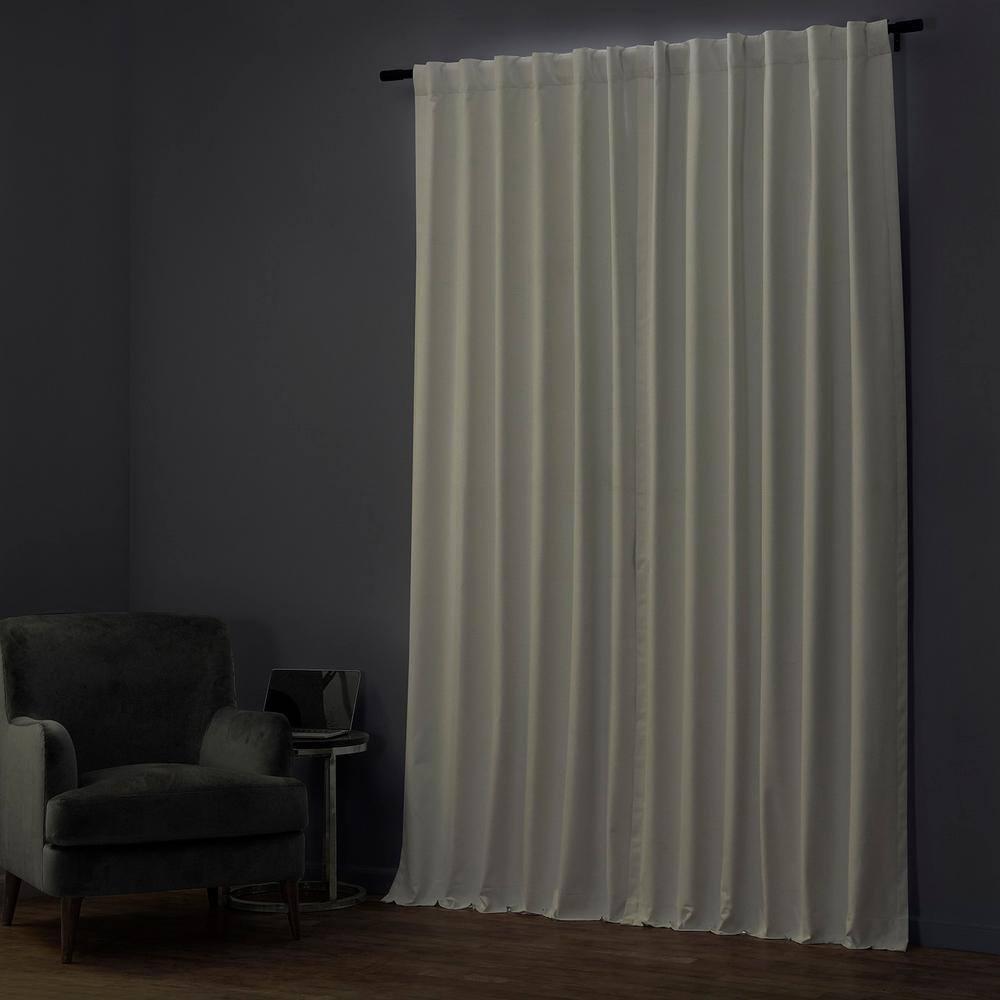 Exclusive Fabrics  Performance Linen Hotel Blackout Curtain (1 Panel) 50 X 84 - Off White