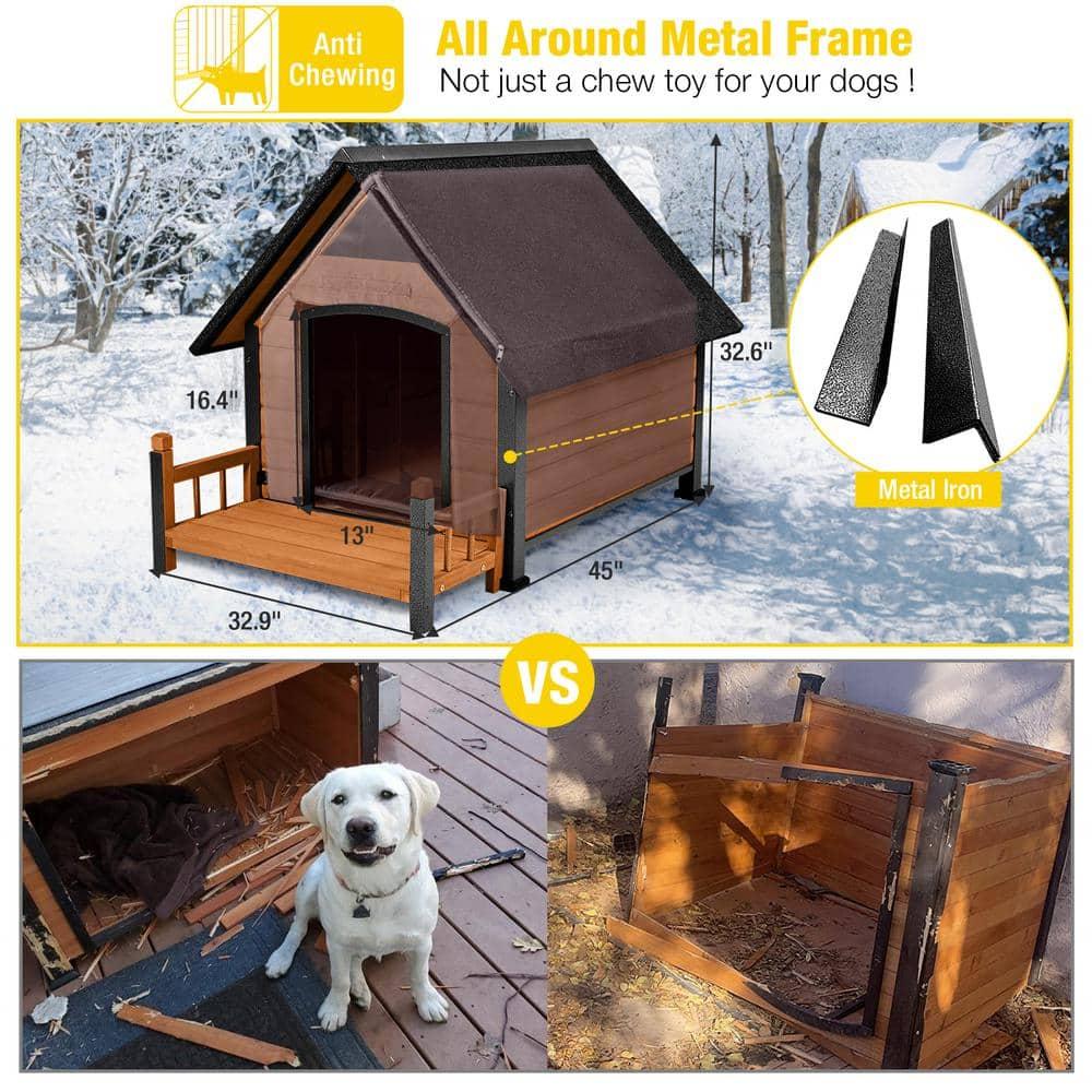 Aivituvin Wood Insulated Dog House
