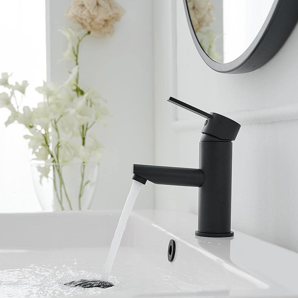 VIBRANTBATH A-96054-Black Single-Hole Single-handle Bathroom Faucet