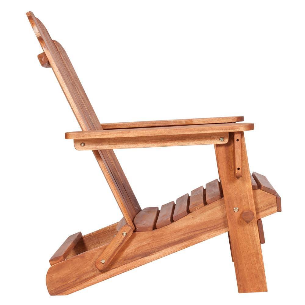 Foldable Acacia Wood Adirondack Chair for Outdoor Patio
