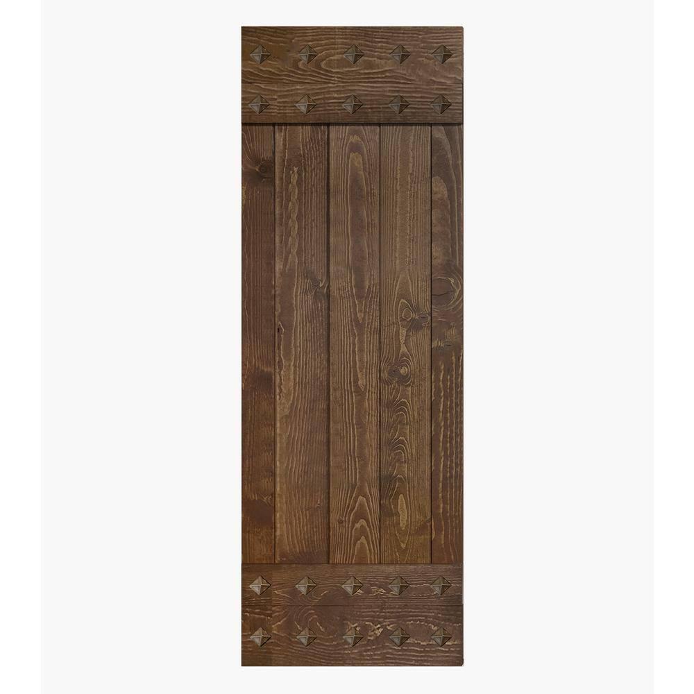 IsLife 84'' Solid Wood Paneled Matte without Installation Hardware Kit Barn Door