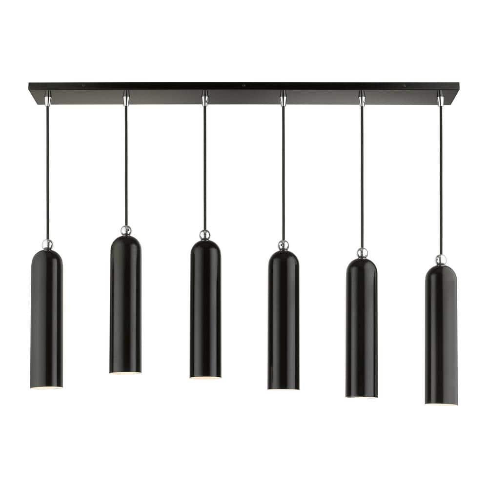Livex Lighting Ardmore 6 - Light Island Pendant Light in  Shiny Black