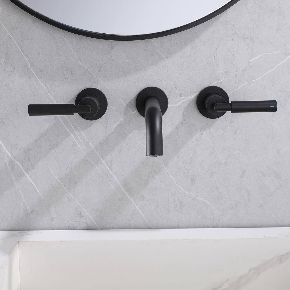 10.08" Widespread Bathroom Faucet 3 Hole, 2-handle Bathroom Sink Faucet with Drain Assembly