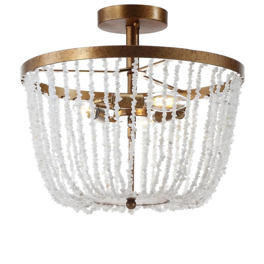 Jonathan Y Lighting Jyl9021 Georgian 3 Light 15" Wide Led Semi-Flush Bowl Ceiling Fixture