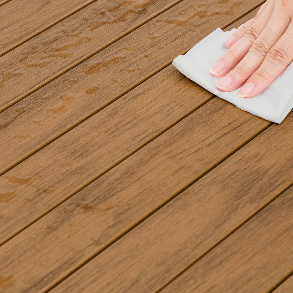 7-Piece Brown Recycled Plastic HDPS Outdoor Dining Set All Weather Indoor Outdoor Patio Table and Chairs with Armrest