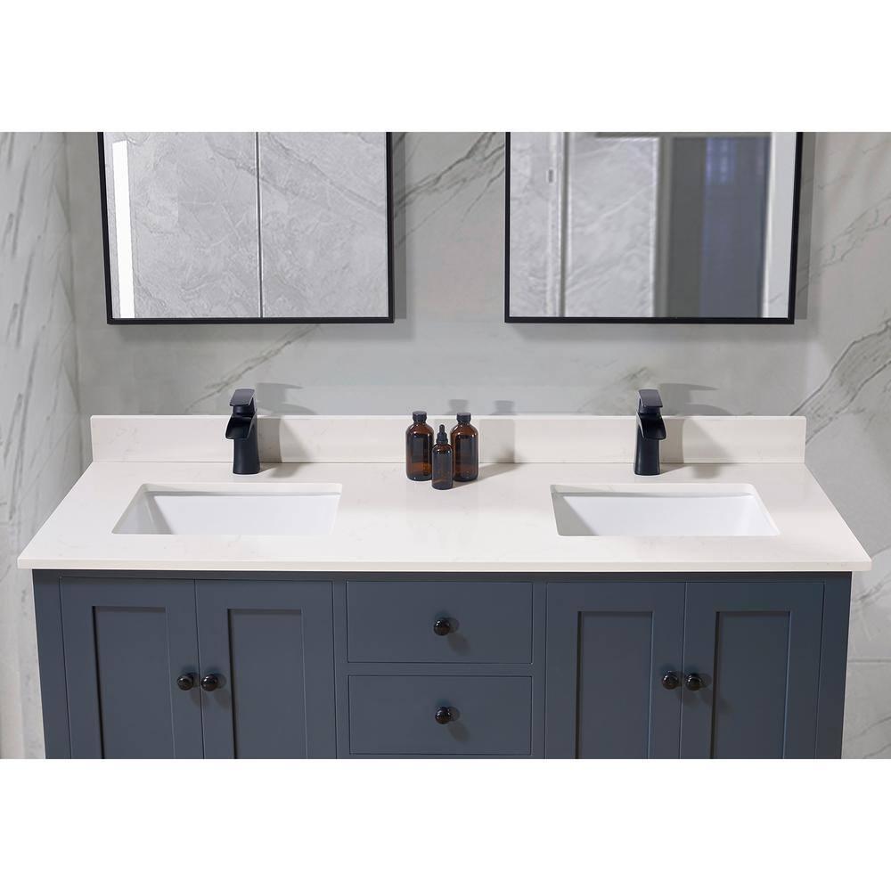 Altair 61'' Composite Double Bathroom Vanity Top with Sink