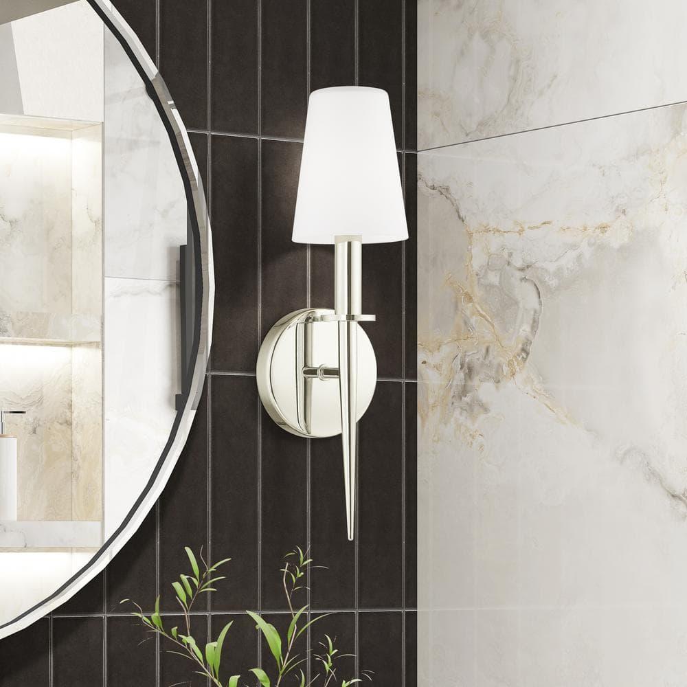 Livex Lighting Witten 1 - Light Wall Light in  Polished Nickel
