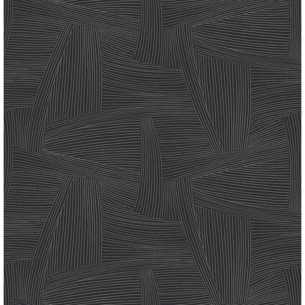 A-Street Prints Reid Black Woven Geometric Wallpaper | Perigold