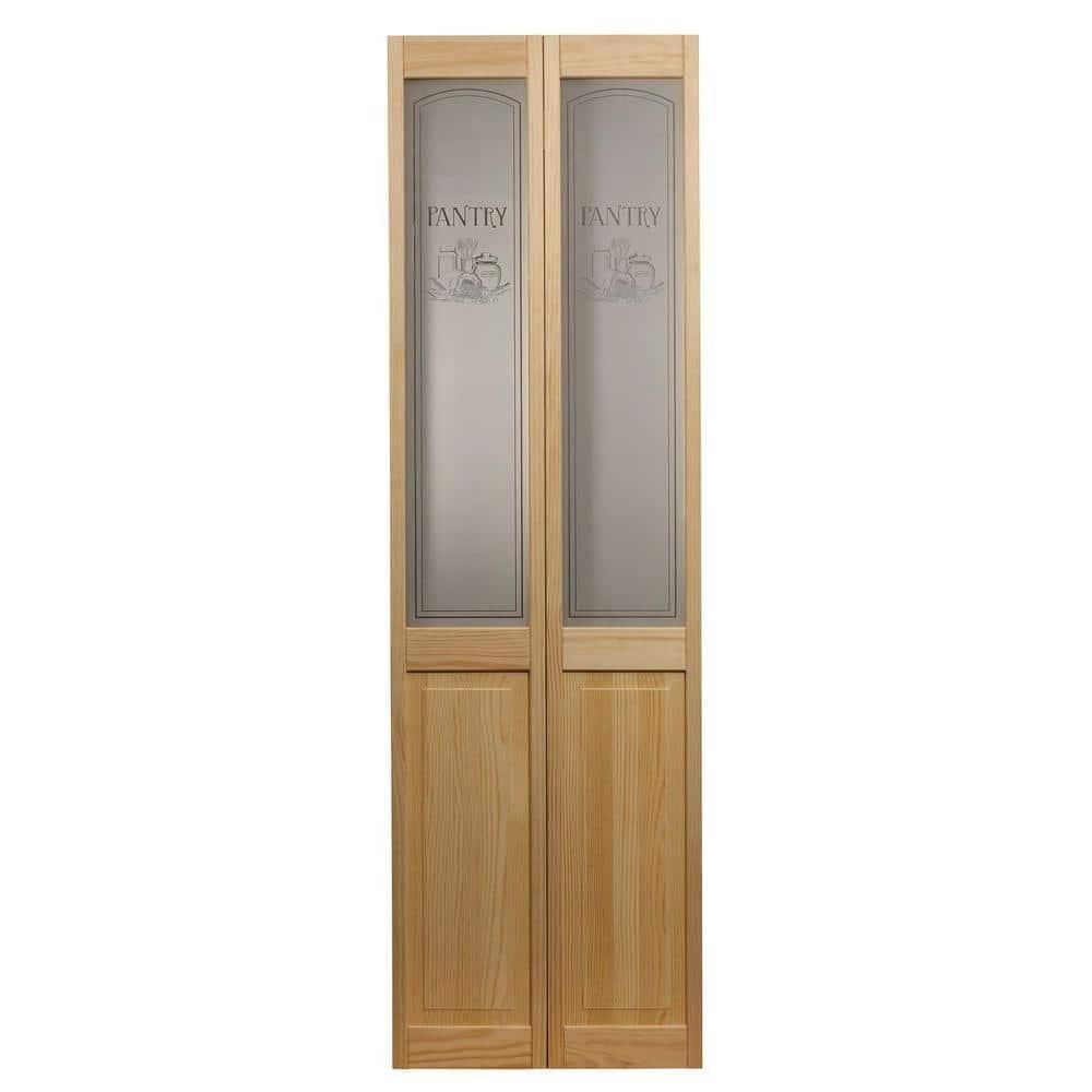 LTL Home Products, Inc. AWC Pantry Glass Unfinished Pine 32-inch Bifold Door