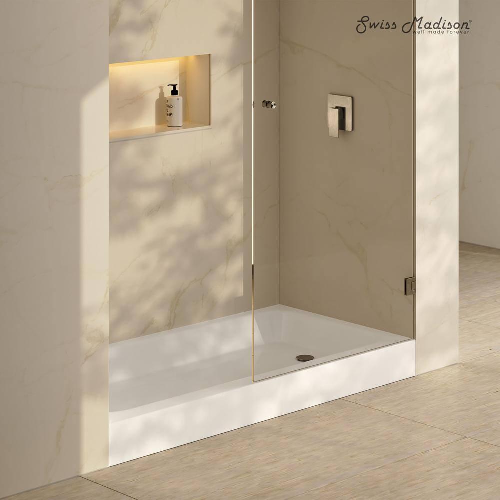 Voltaire 60 X 30 Shower Pan Base With Left Drain In Glossy