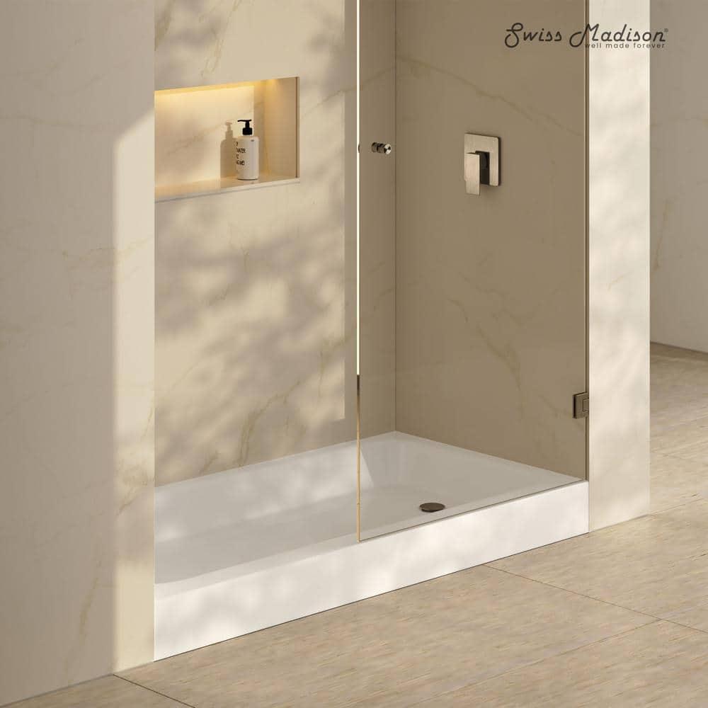 Voltaire 60 X 30 Shower Pan Base With Left Drain In Glossy