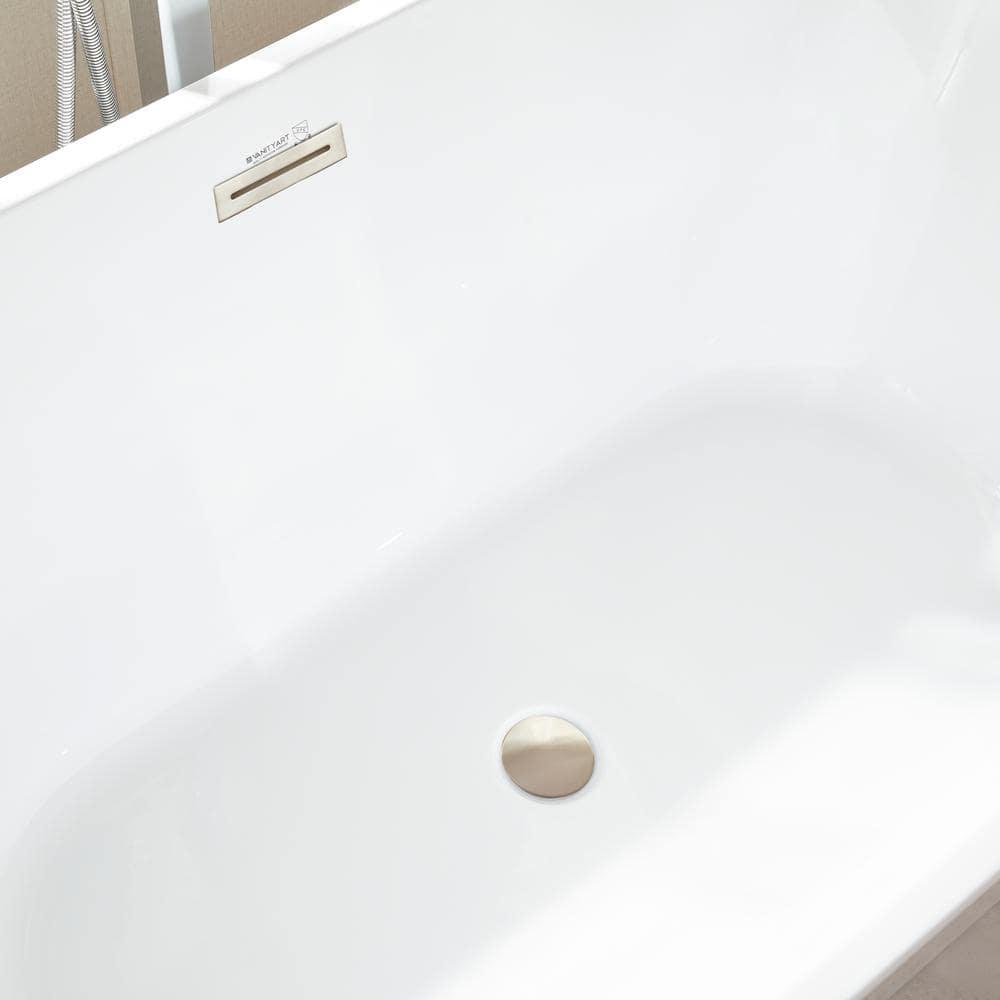 Iris 59" x 30" Freestanding Soaking Acrylic Bathtub