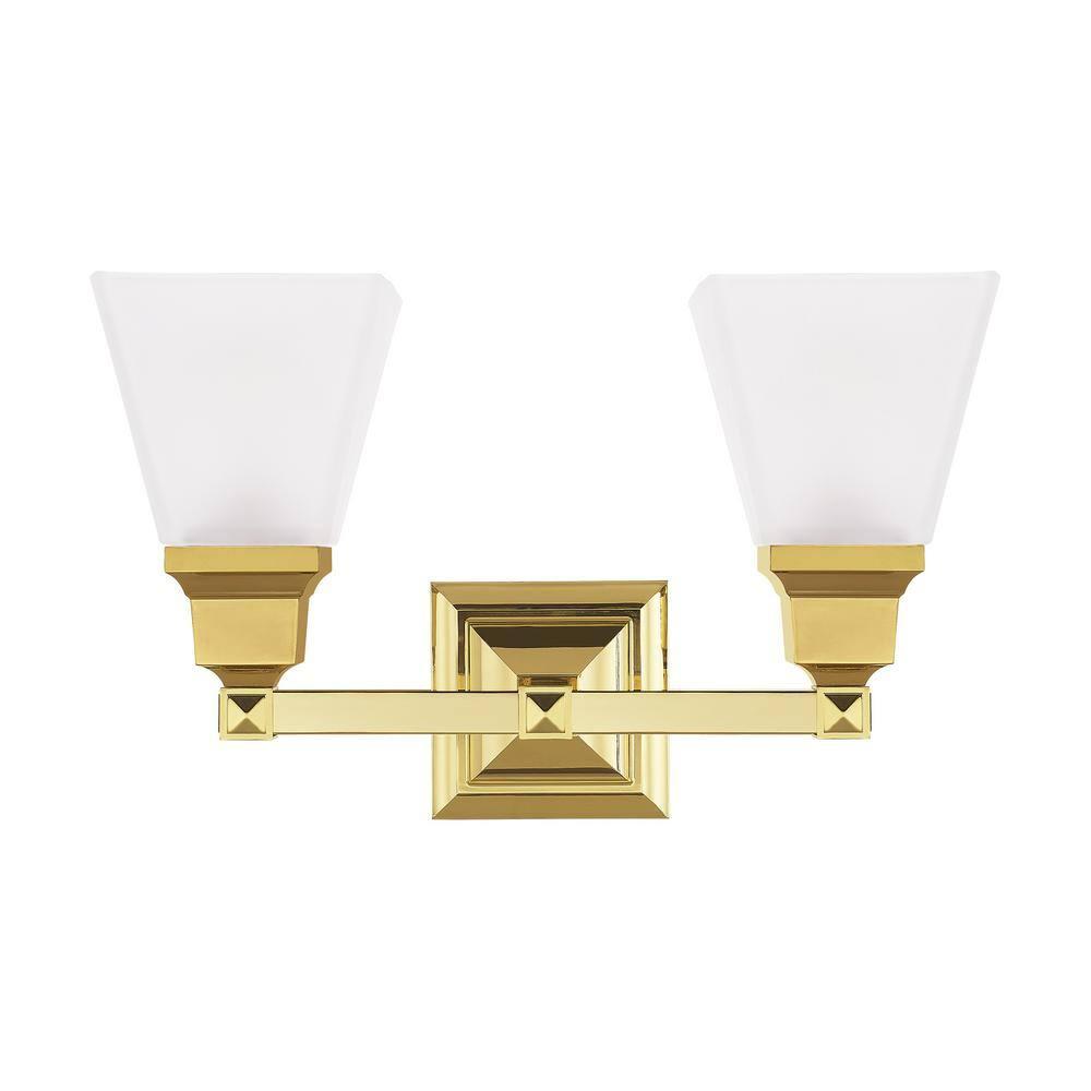 Livex Lighting Mission 2 - Light Vanity in  Polished Brass