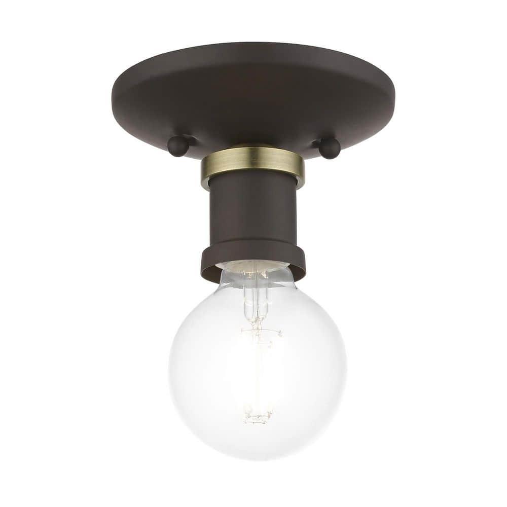 Livex Lighting - Lansdale - 1 Light Flush Mount In Transitional Style-3.38