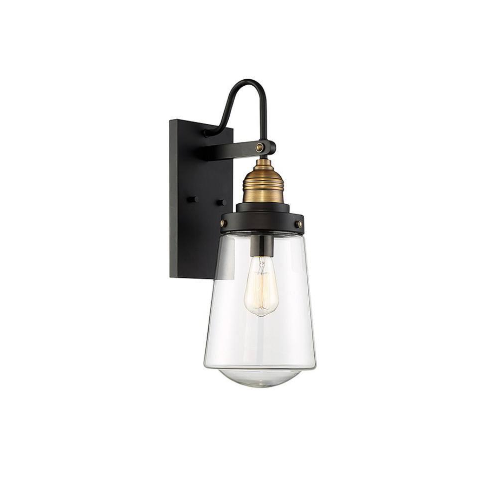 Savoy House Exterior Collections 1 - Light Pendant in  Vintage Black/Warm Brass