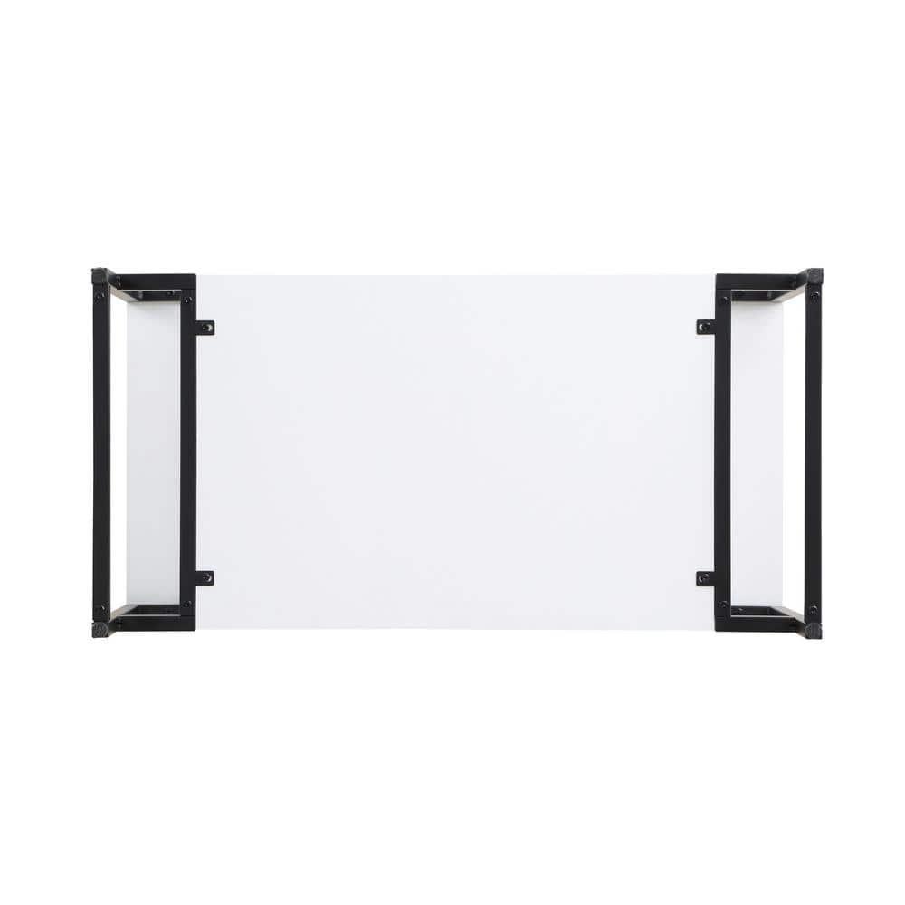 36" Scarsdale Bathroom Vanity Sink White - Manhattan Comfort: Ceramic Surface, Wood Frame, Single Basin