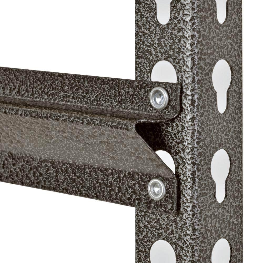 Muscle Rack 5- Shelf Metal Garage Storage Shelving Unit In Sliver Vein (48"W x 24"D x 72"H