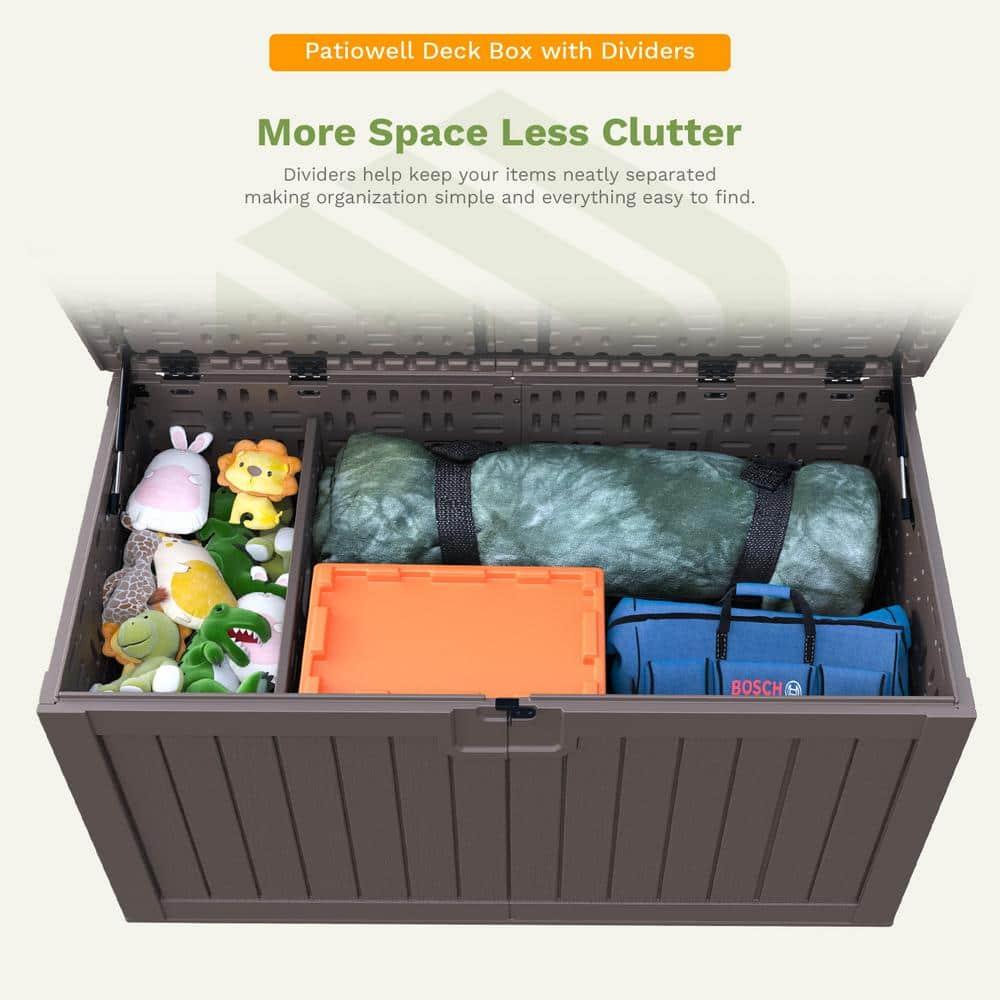 Patiowell 230 Gallons Water Resistant Resin Lockable Deck Box