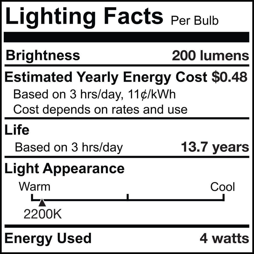 Bulbrite Industries 776300 Oversized PS52 Clear LED Edison Bulb, 60 Watt Equivalent, E26 Dimmable 2200K