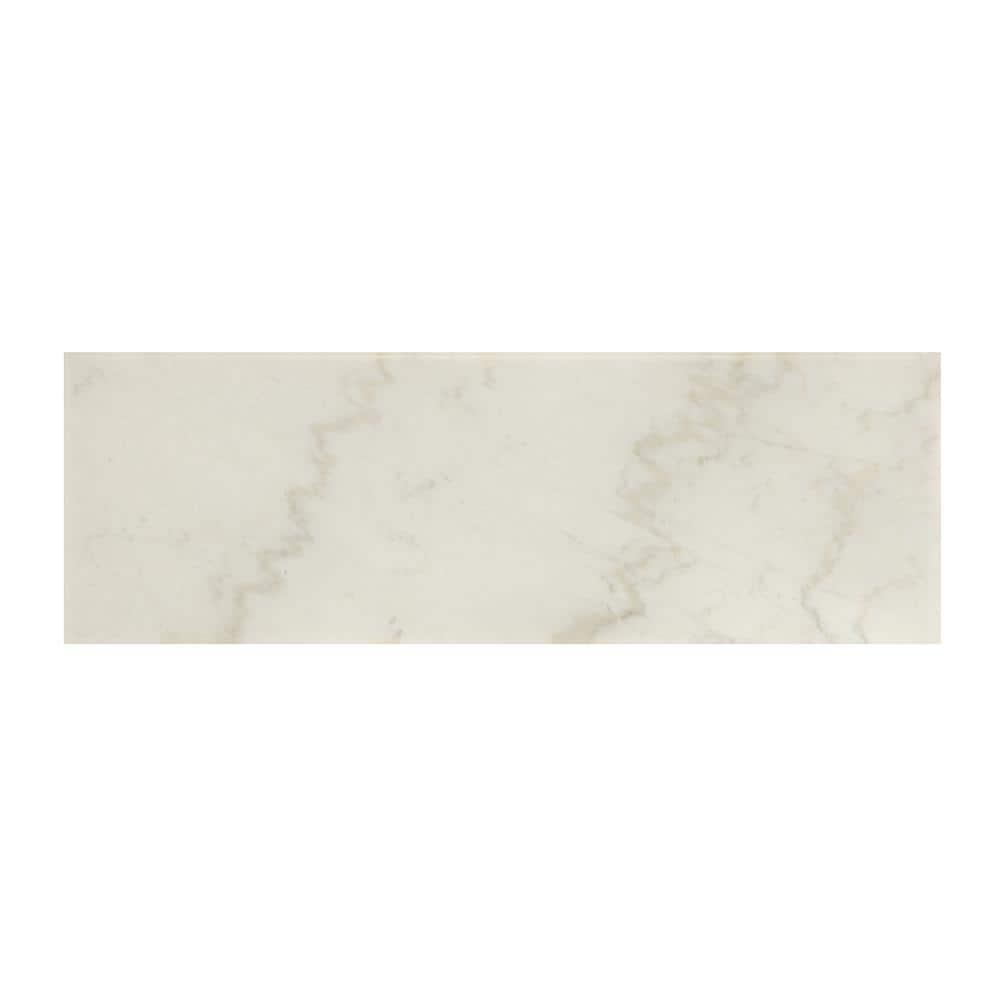 ACME Merel Marble Top Wine Rack Server in White and Gray Oak