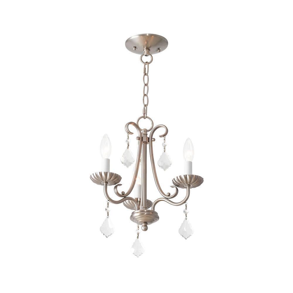 Livex Lighting Daphne 3 - Light Chandelier in  Brushed Nickel