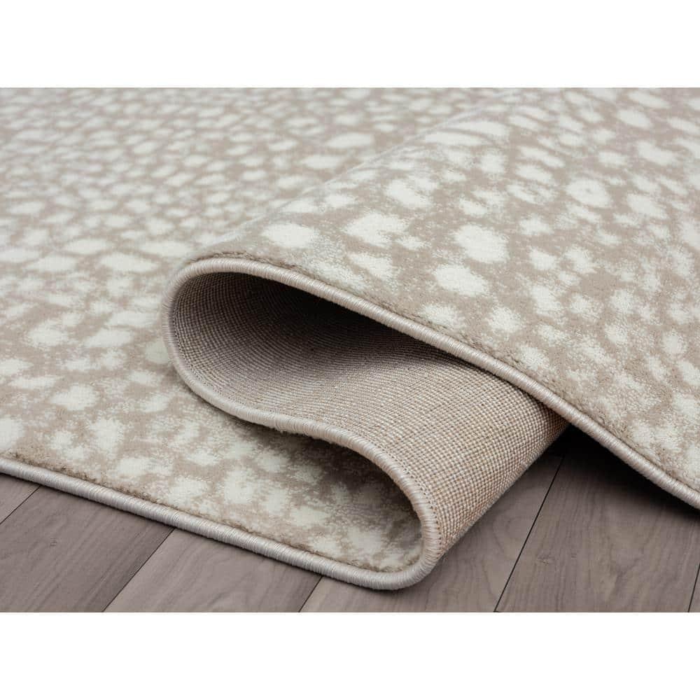 Abani Rugs Arto Contemporary Cheetah Print Area Rug Cream 7'9" x 10'2" 8' x 10'