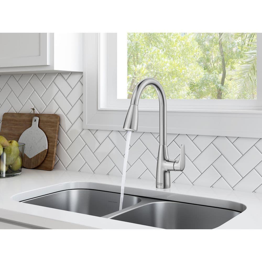 American Standard 7077.300 Colony Pro 1.5 GPM Single Hole Pull Down Kitchen Faucet -