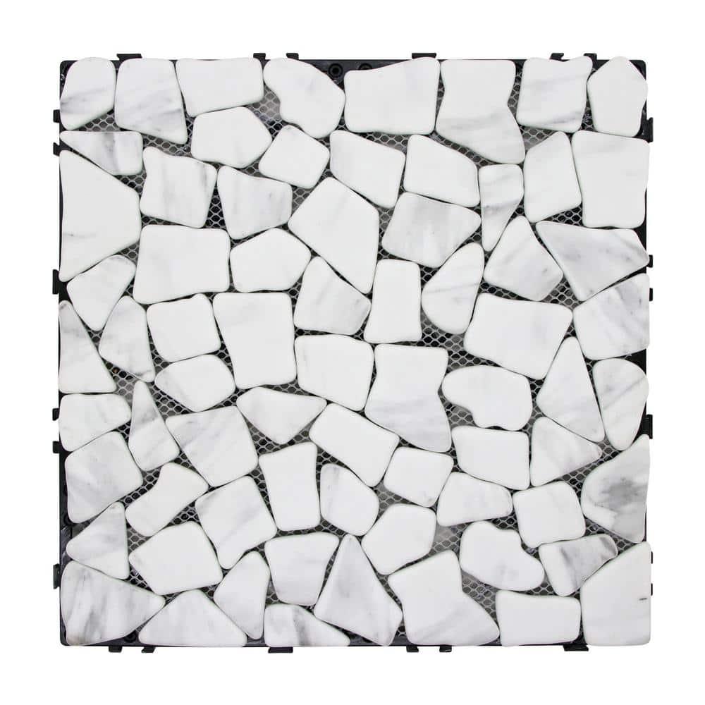 12'' L x 12'' W Stone Interlocking Deck Tile