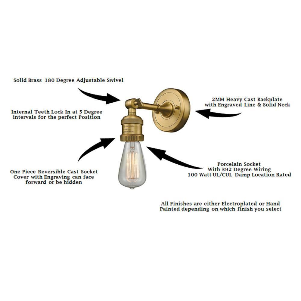 Innovations Lighting Franklin Restoration 1 - Light Sconce in  Brushed Brass