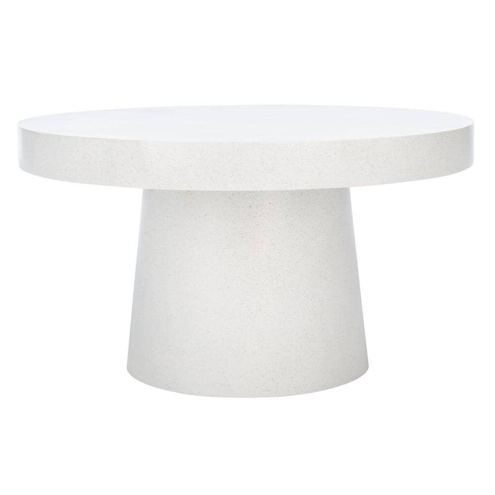 Jaria Faux Concrete Coffee Table - White Terrazzo - Safavieh