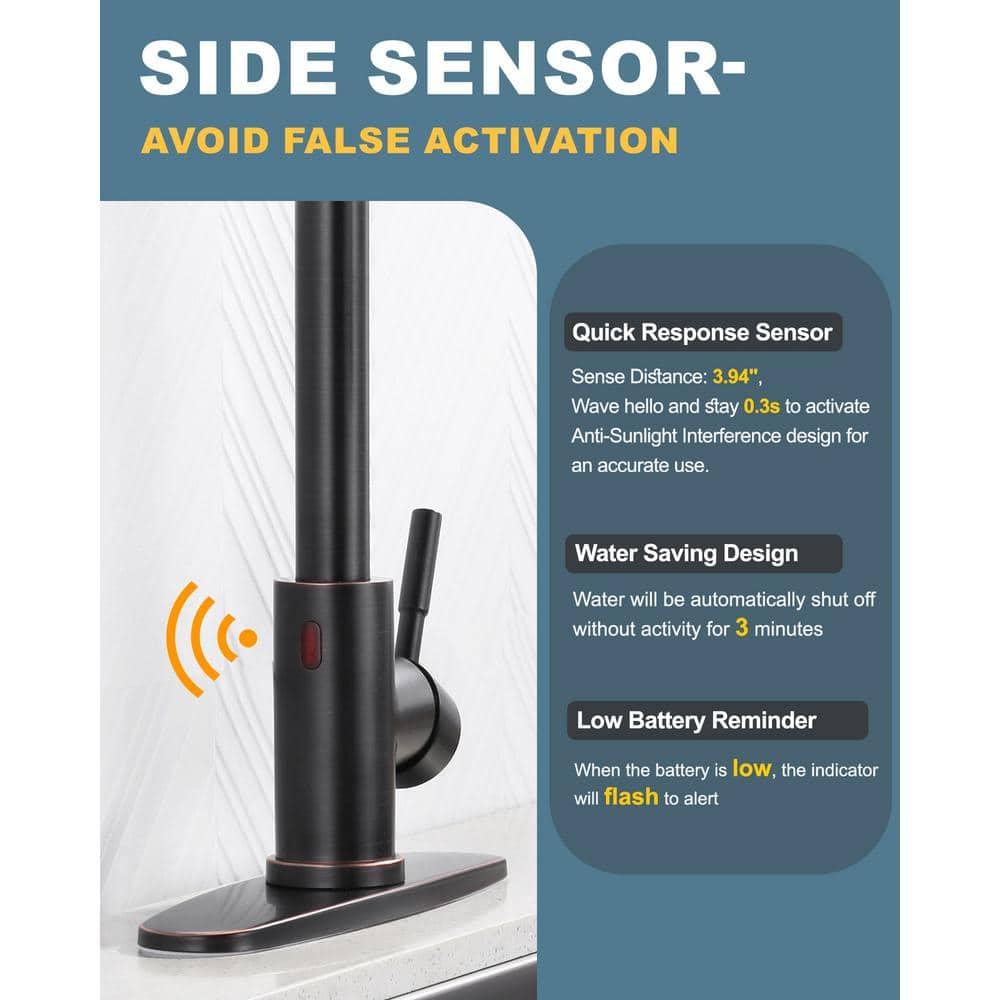 ARCORA ARCORA Stainless Steel  Single Handle Pull-Down Sprayer Kitchen Faucet Set with Touchless Sensor AR7100301RB-DC