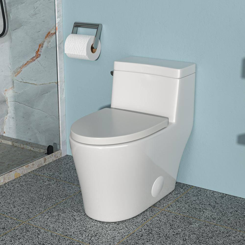 APRESSHUI 1.28 Gallons GPF Elongated Floor Mounted (Seat Included)