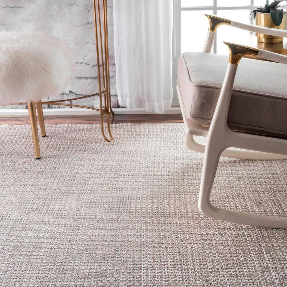 3'x5' Cotton Hand Loomed Lorretta Area Rug Taupe - nuLOOM: Geometric Flat Pile, Handmade Indoor Decor