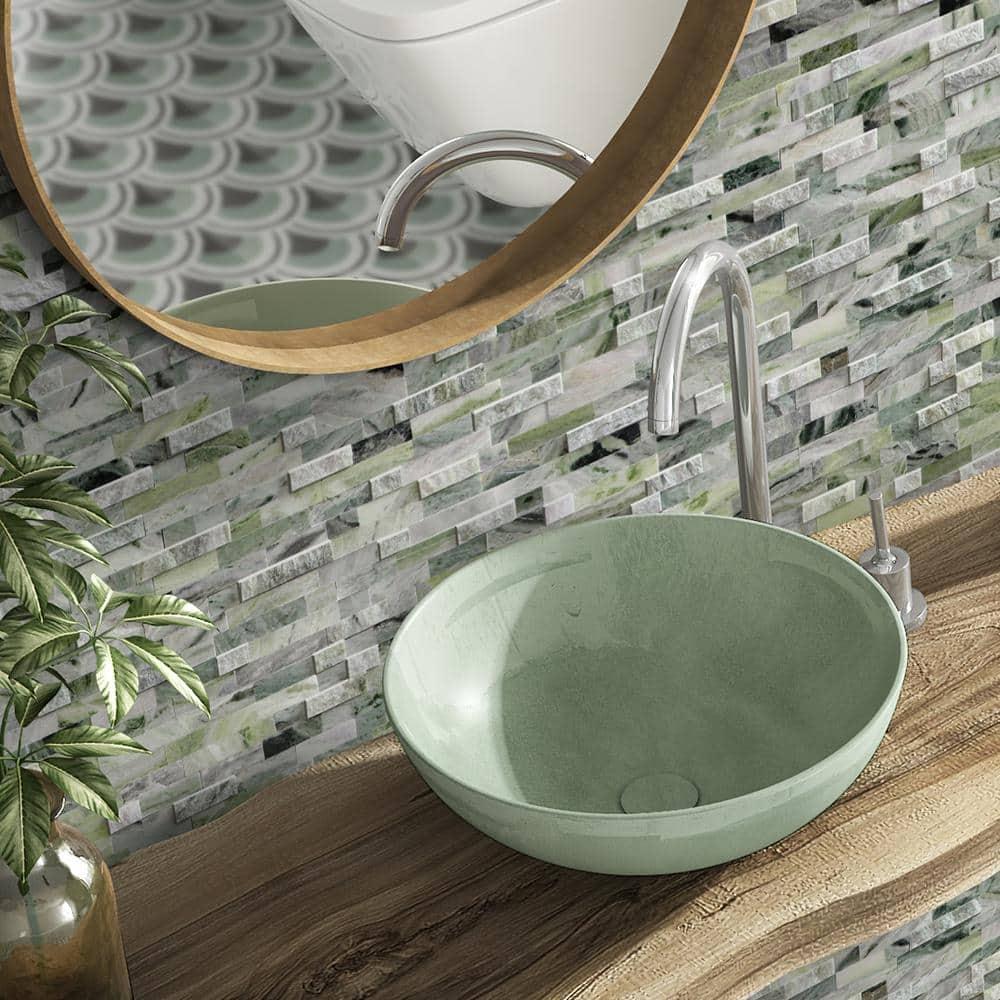3D 11" x 12" Natural Stone Peel & Stick Mosaic Tile