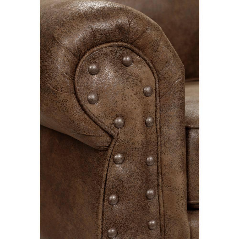 American Furniture Classics Traditional Microfiber Sedona Sofa in Brown