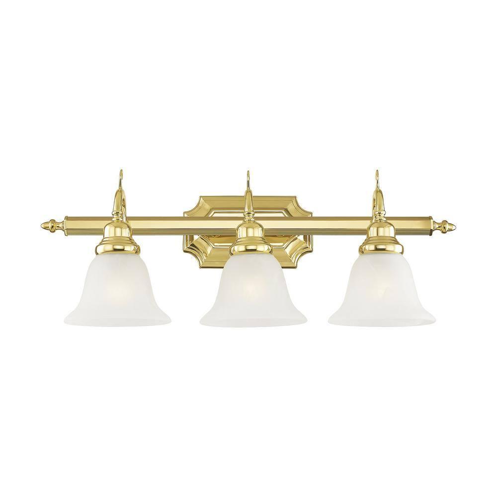 Livex Lighting French Regency 3 - Light Vanity in  Polished Brass