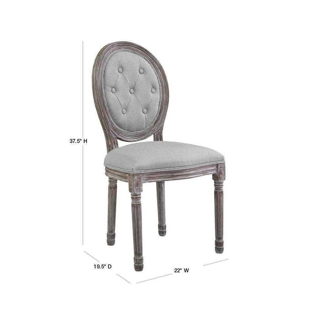 Modway Arise Vintage French Upholstered Fabric Dining Side Chair